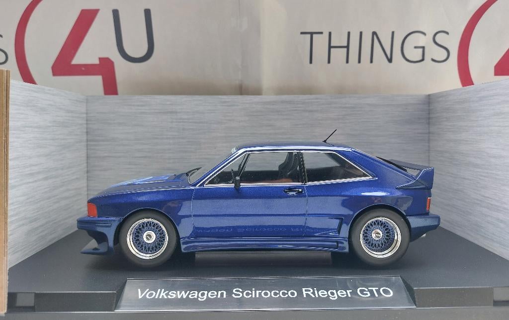 MCG 1:18 Volkswagen Scirocco Rieger GTO donkerblauw 1980, Hobby en Vrije tijd, Ophalen of Verzenden, Nieuw, Auto, Overige merken