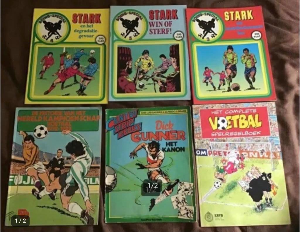 10 diverse voetbalstrips (Boing,Champions), Boeken, Stripboeken, Meerdere stripboeken, Ophalen of Verzenden, Gelezen