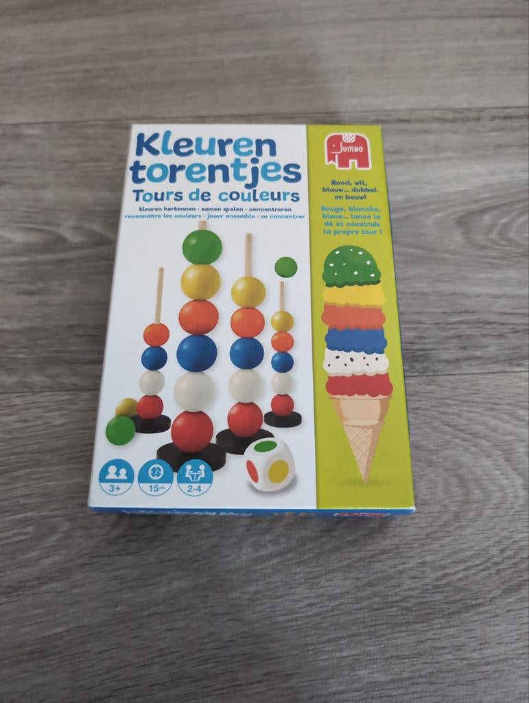 Jumbo Kleuren Torentjes Spel - Educatief Stapelplezier, Ophalen of Verzenden, Zo goed als nieuw, Overige typen