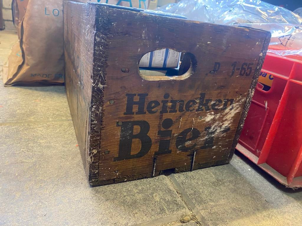 Heineken houten bierkrat antiek!, Ophalen of Verzenden, Gebruikt, Overige typen, Heineken