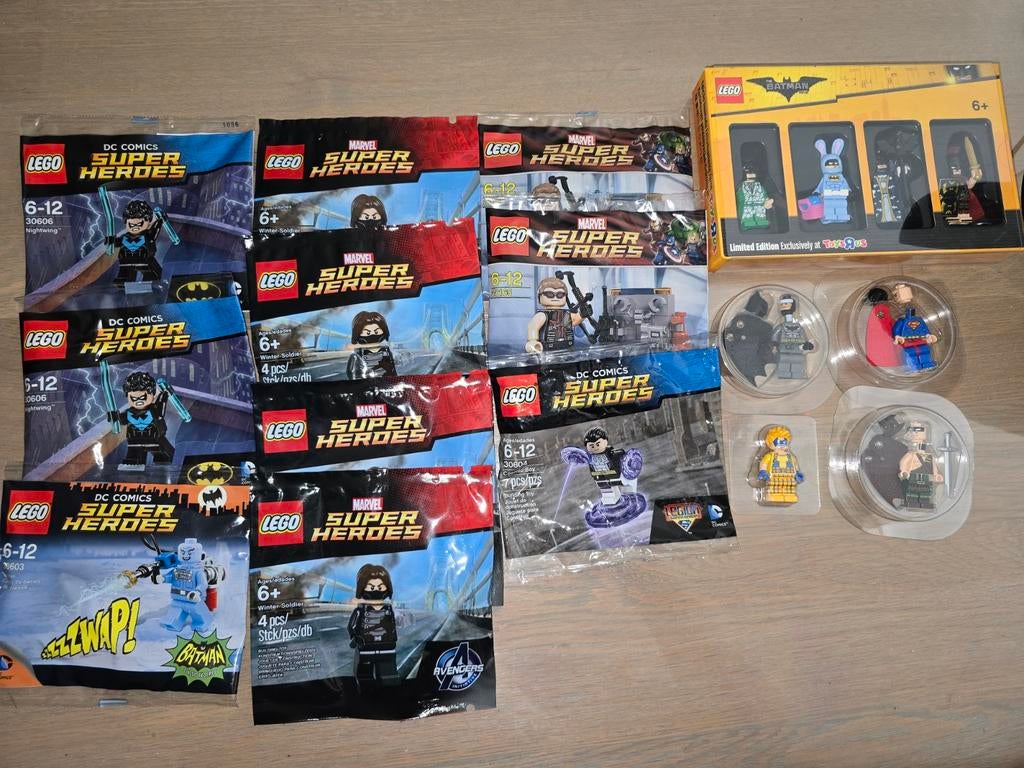 Grote collectie LEGO Super Heroes minifiguren en polybags, Inclusief minifiguren, Overige thema's, Lego, Nieuw