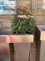 Handgemaakte bloembakken van gegalvaniseerd staal €50,00 pst, Ophalen, Overige materialen, 60 cm of meer