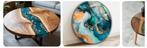 Epoxy (salon)tafel zelf maken, Gebruikt, 50 tot 75 cm, Overige vormen, Overige materialen