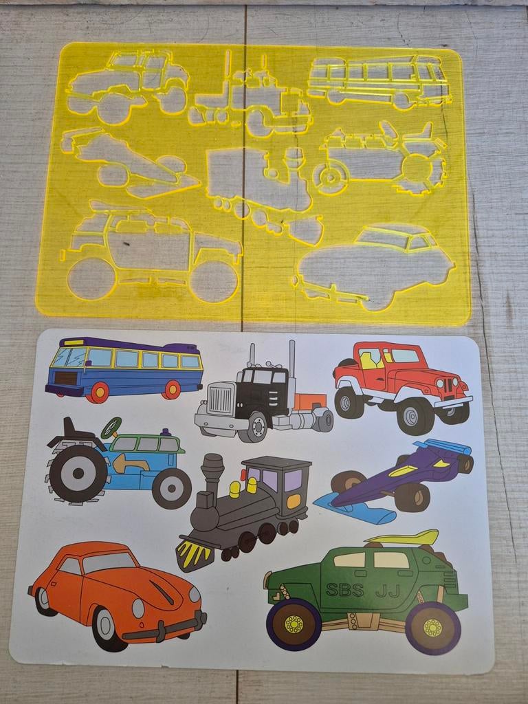 Diverse stoere voertuigen teken sjabloon, Ophalen, Zo goed als nieuw