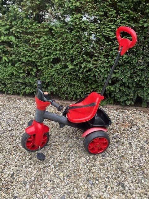 Een leuk kinderfietsje met tuigje en duwstang, Fietsen en Brommers, Ophalen, Zijwieltjes, Gebruikt, Onbekend