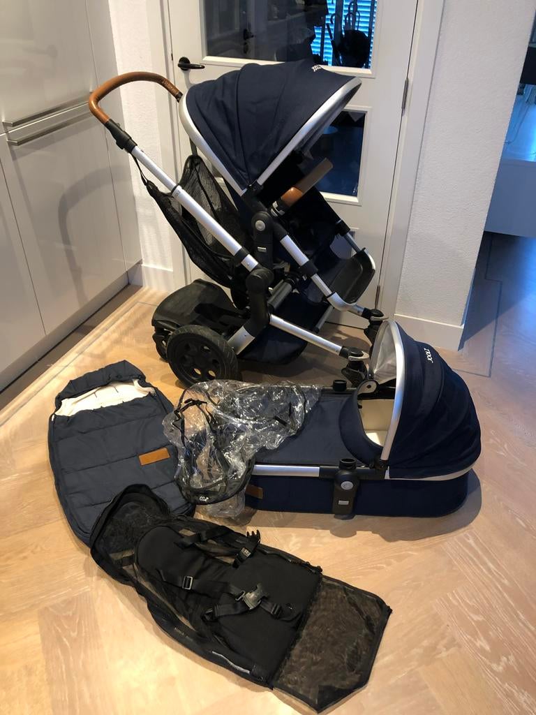 Joolz Day Parrot Blue kinderwagen met veel accessoires, Gebruikt, Combiwagen, Met reiswieg, Ophalen
