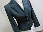 EXTENZO Paris spijker jasje colbert maat 38 M vintage, Maat 38/40 (M), Blauw, EXTENZO, Ophalen of Verzenden