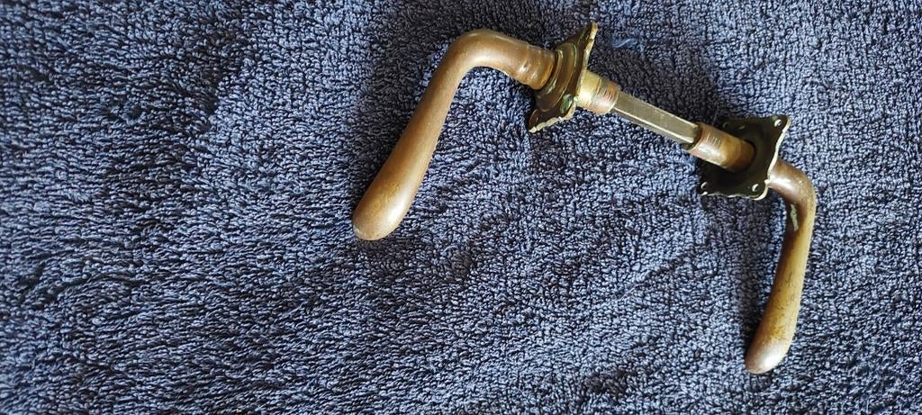 Antieke deurklink brons, Antiek en Kunst, Ophalen of Verzenden