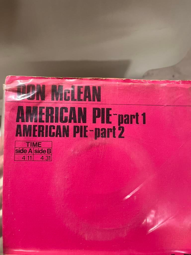 Don McLean- Amseican Pie 1&2 | 7 inch vinyl, Ophalen of Verzenden, Gebruikt, 7 inch
