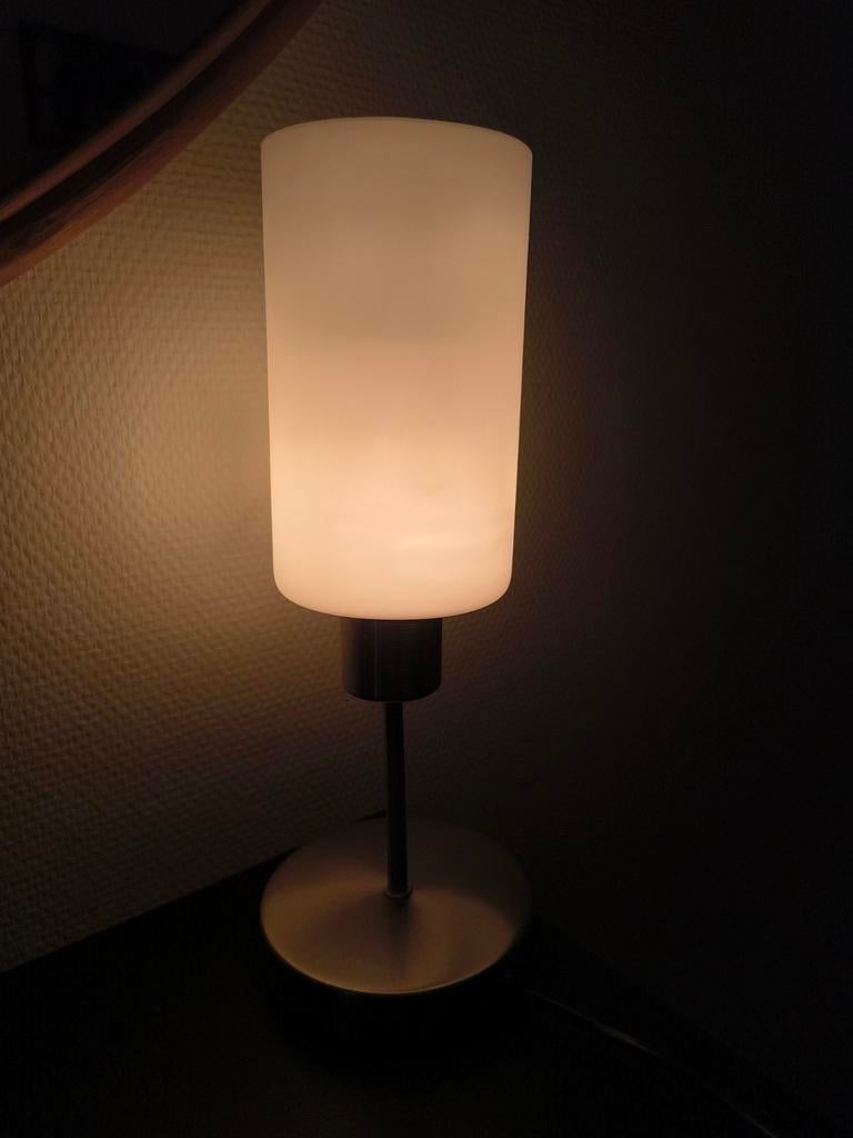 Tafellamp, 3 felheid opties, Ophalen, Zo goed als nieuw, Glas, Minder dan 50 cm