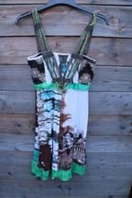 Jurk bruin/ groen Save the Queen mt S Vaste prijs, Zo goed als nieuw, Knielengte, Maat 36 (S), Groen