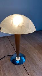 vintage Ikea design Kvintol mushroom tafellamp hout glas, Ophalen of Verzenden, Zo goed als nieuw, Glas, Minder dan 50 cm