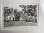 Wim van der Meij - ets van oude boerderij 1990, Antiek en Kunst, 2000 tot heden, Ets, Architectuur, Gesigneerd