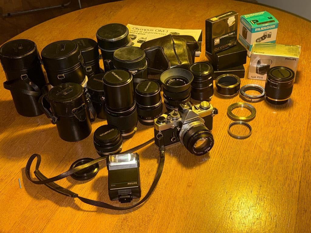 Olympus OM objectieven 28mm, 135mm, 200mm, 28-48mm en macro, Ophalen of Verzenden, Gebruikt, Spiegelreflex, Olympus