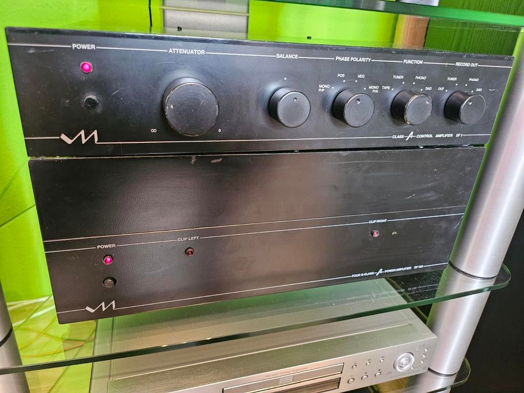 Van medevoort Class A Control & Power Versterker EF1 & EF100, Audio, Tv en Foto, Versterkers en Receivers, Gebruikt, 60 tot 120 watt