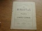 Edward german - menuet in g -piano, Muziek en Instrumenten, Bladmuziek, Gebruikt, Klassiek, Ophalen of Verzenden, Artiest of Componist