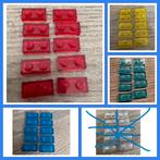 10x lego 1x2 plaatjes met nopjes transparant in 4 kleuren, Kinderen en Baby's, Speelgoed | Duplo en Lego, Ophalen of Verzenden