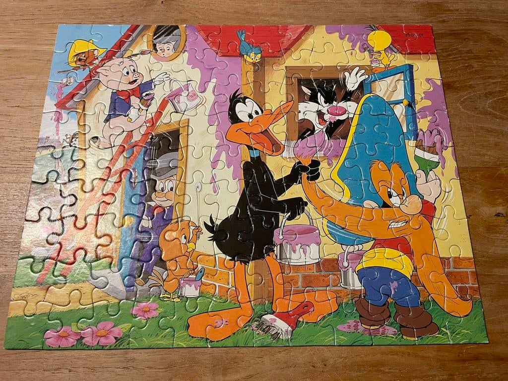 Vintage Looney Tunes puzzel 1979, Ophalen of Verzenden, Meer dan 50 stukjes, Zo goed als nieuw, 6 jaar of ouder