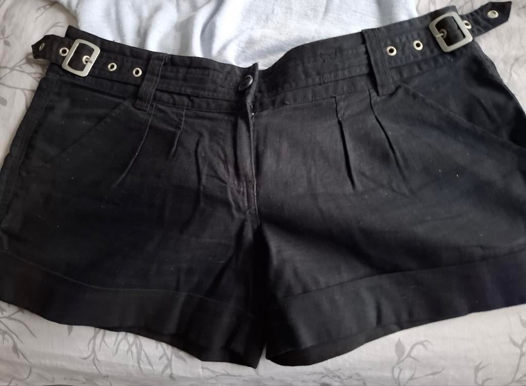 Leuke linnen dames short - Maat 40 - Sutherland, Maat 38/40 (M), Sutherland, Kort, Zwart