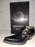 New Rock lederen schoenen maat 38  gesp - stalen hak, Ophalen, NEW ROCK, Zwart, Nieuw