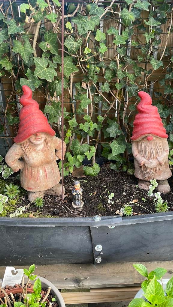 Tuin Kabouters terracotta, Ophalen of Verzenden, Gebruikt, Overige materialen, Tuinkabouter