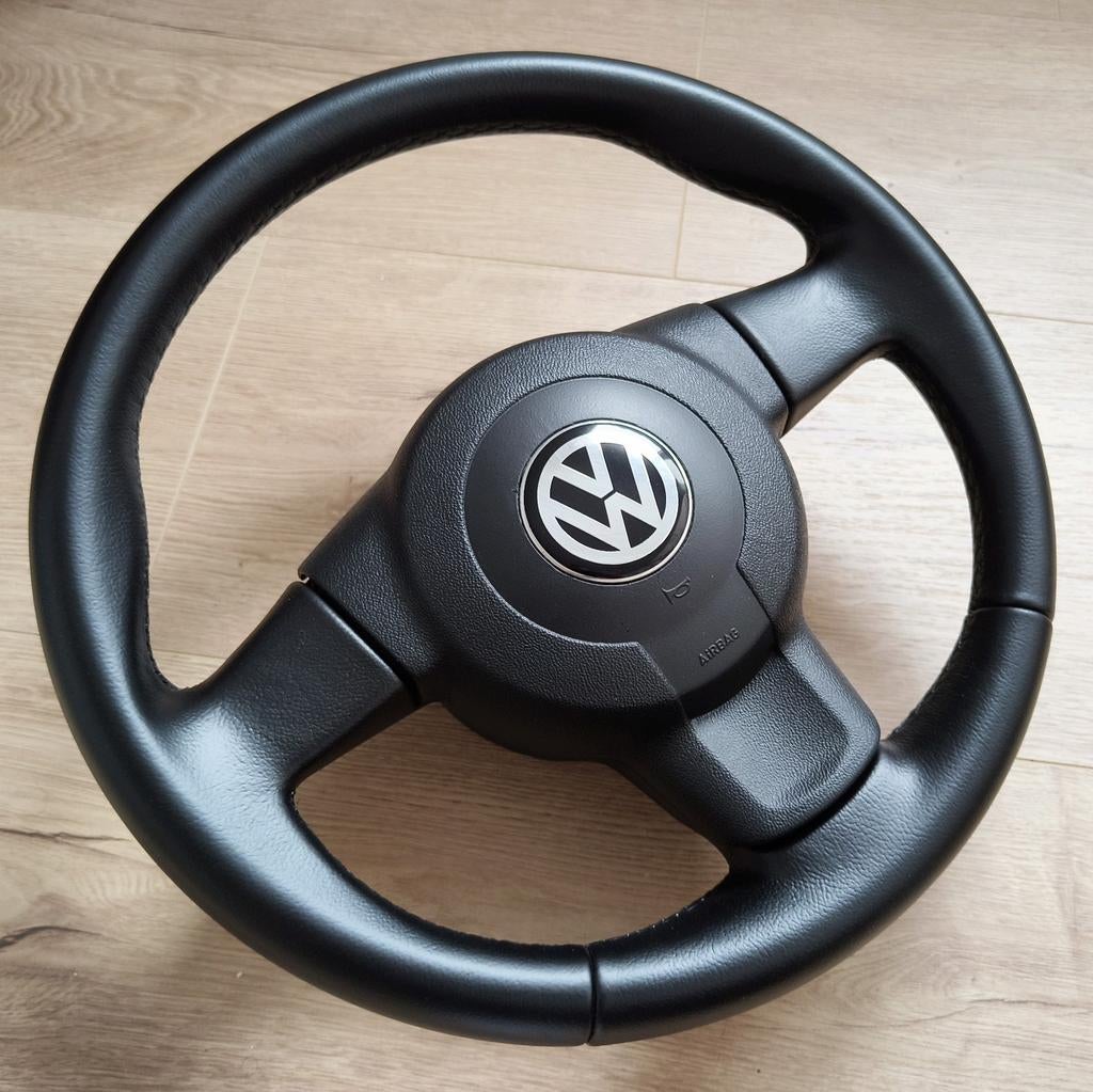 Transporter T5 & Caddy lederen sport stuur zeer netjes, Auto-onderdelen, Ophalen of Verzenden, Volkswagen