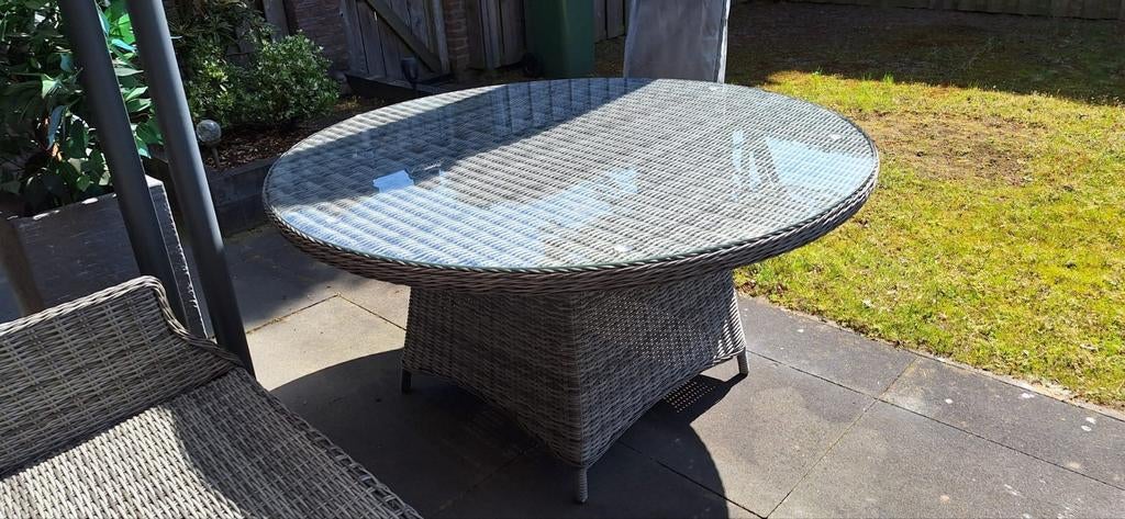 Ronde tuintafel "Palomba" 150 cm - Willow Grey, Tuin en Terras, Tuintafels, Ophalen, Zo goed als nieuw, Rond, Wicker