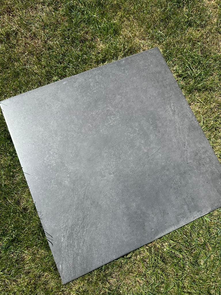 Keramische tegels 60x60, 26 stuks (9,62 m2) grijs/antraciet, Ophalen, 60 cm of meer, 5 tot 10 m², Zo goed als nieuw