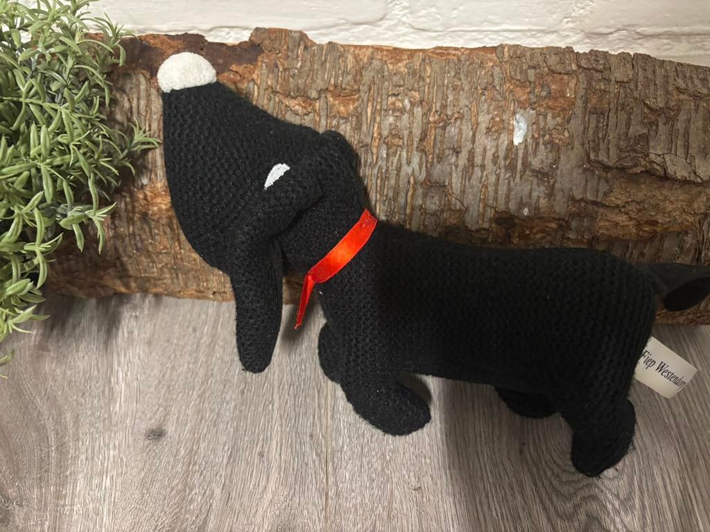 HEMA; Gebreide Takkie knuffel 25 cm & Jip en Janneke boekje, Ophalen of Verzenden, Zo goed als nieuw, Hond