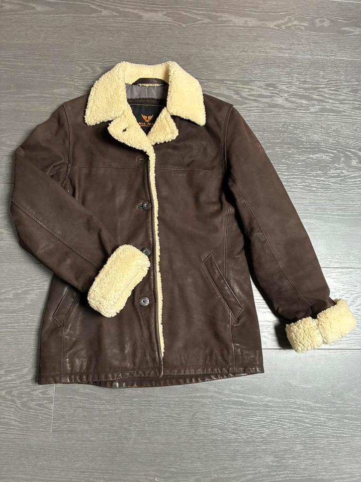 Pall Mall leren damesjas mt S/36, Kleding | Dames, Jassen | Winter, Zo goed als nieuw, Maat 36 (S), Bruin, Ophalen of Verzenden