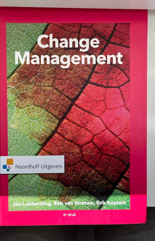 Rob van Stratum - Changemanagement 6de druk, Sociale wetenschap, Ophalen of Verzenden, Zo goed als nieuw, Rob van Stratum; Jan Lubberding; Erik Kaptein