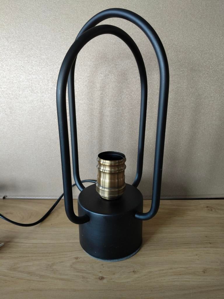 METALEN TAFELLAMP PAUW ZWART/GOUD, Huis en Inrichting, Verzenden, Zo goed als nieuw, Industriel, Metaal