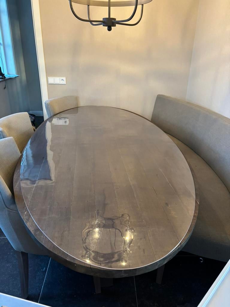 Tafelzeil 2mm ellips vorm 110 x 240, Ophalen of Verzenden, Zo goed als nieuw, Ovaal, Binnen