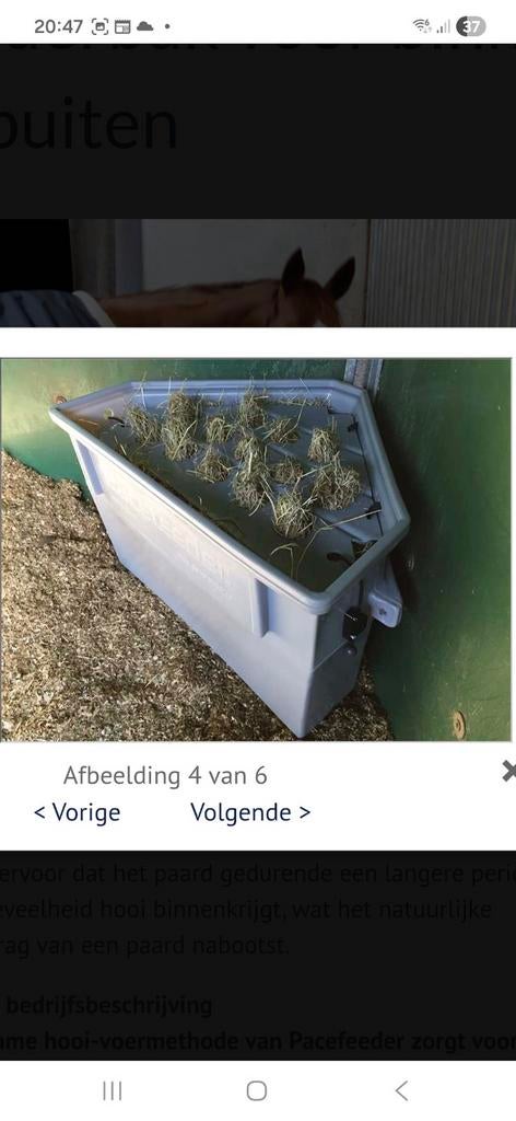 Pacefeeder hoekmodel slowfeeder hooi, Dieren en Toebehoren, Ophalen of Verzenden, Zo goed als nieuw, Overige soorten