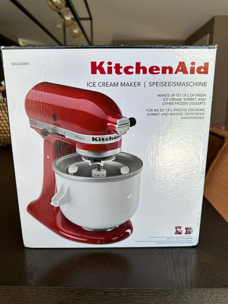 Kitchenaid Ice Cream Maker 5KICA0WH, Overige typen, Ophalen of Verzenden, Gebruikt