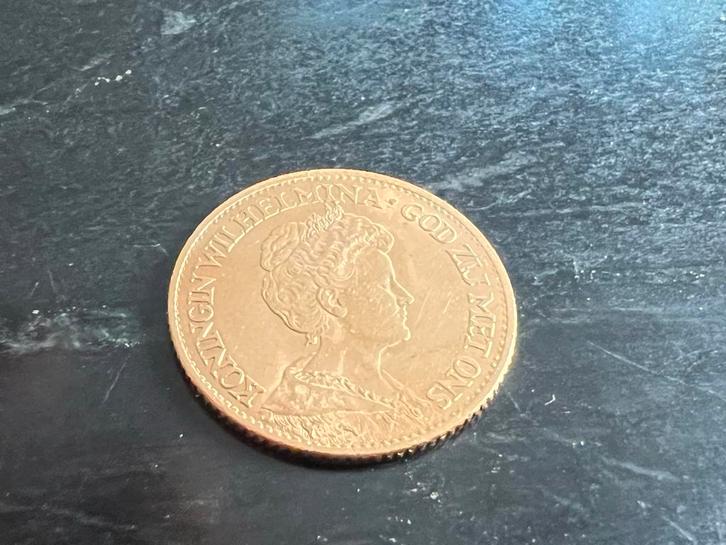 Gouden 10 gulden munt Wilhelmina 1913, Postzegels en Munten, Munten | Nederland, Losse munt, 10 gulden, Koningin Wilhelmina, Goud