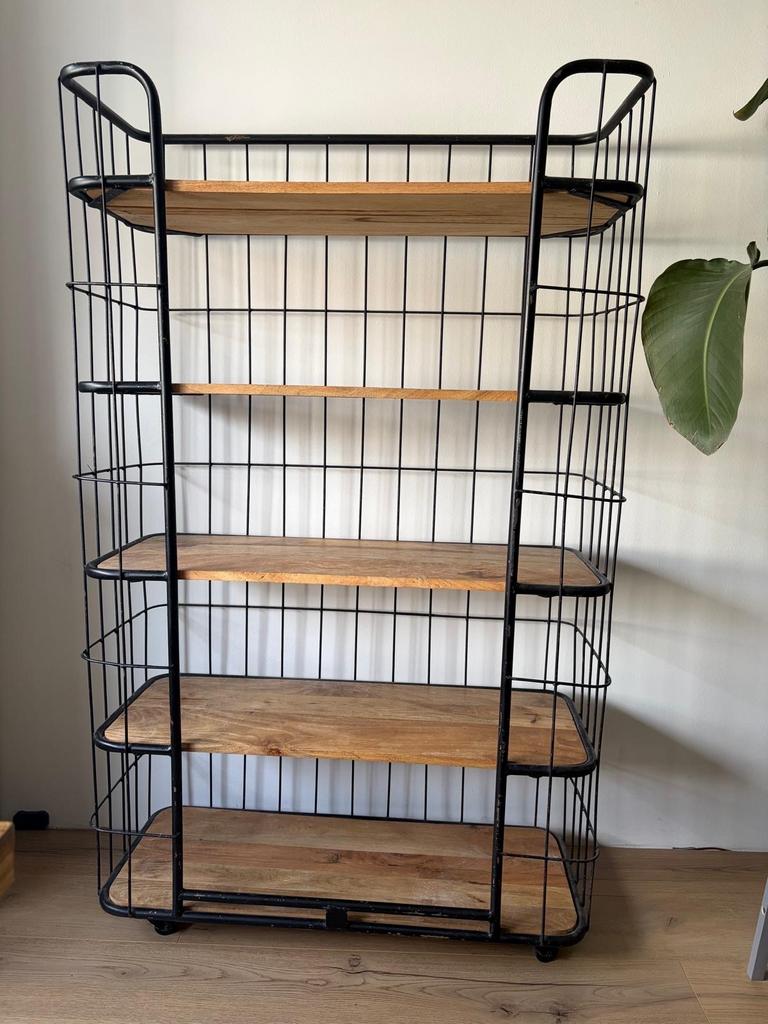 Industriële Bakkerskast / Stellingkast 158x95 cm, Ophalen, Zo goed als nieuw