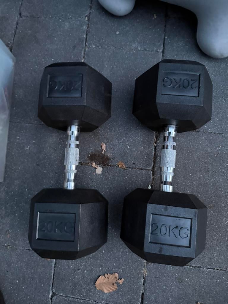 20kg hexagon dumbel set, Sport en Fitness, Fitnessmaterialen, Ophalen of Verzenden, Zo goed als nieuw, Kettlebell