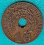Nederlands-Indië 1 cent 1945 PP, Scho. 935 in munthouder, Ophalen of Verzenden, Koningin Wilhelmina, 1 cent, Losse munt