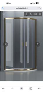 Douchecabine rond mat goud 90x90 185cm hoog nieuw, Ophalen, Nieuw