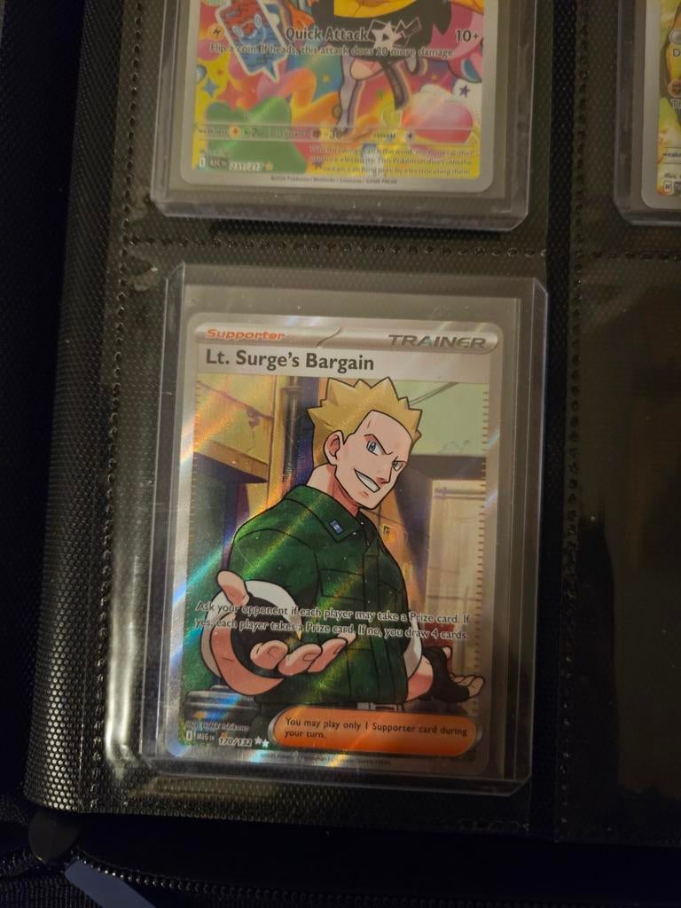 Pokemon Lt. Surge's Bargain 170/132 Mega Evolution, Ophalen of Verzenden, Zo goed als nieuw, Losse kaart, Foil