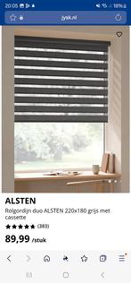 Nieuw duo rolgordijnen 2x180x180 1x220x180grijs met cassette, Ophalen of Verzenden, Nieuw, Grijs, 150 tot 200 cm