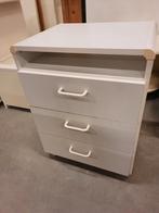 Wit verrijdbaar ladeblok met 3 laden, Ophalen, Gebruikt