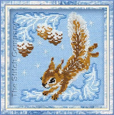 Borduurpakket Eekhoorntje in de sneeuw 799, Geen, Geen, Nieuw, Ophalen of Verzenden