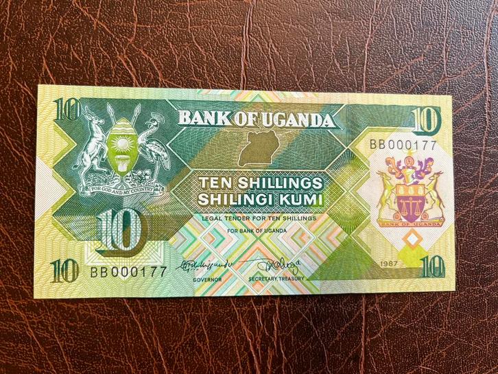 Oeganda tien shilling 1987, Postzegels en Munten, Bankbiljetten | Afrika, Los biljet, Overige landen, Ophalen of Verzenden