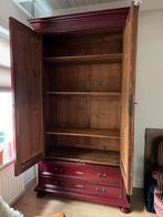 Uniek, antiek, planken, demontabel, wijnrood, 254 hoog, Antiek en Kunst, Antiek | Meubels | Kasten, Ophalen