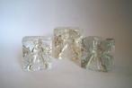 3x vintage kubus kandelaar Rudolf Jurnikl sklo space age, Huis en Inrichting, Woonaccessoires | Kandelaars en Kaarsen, Overige materialen