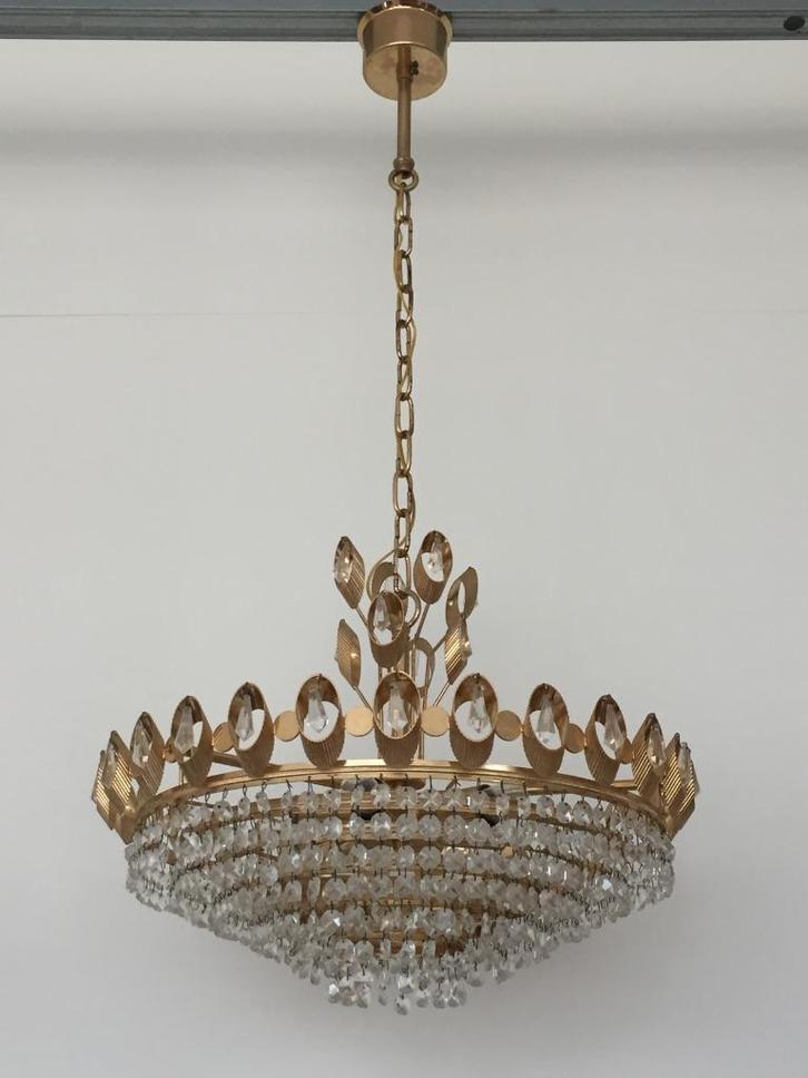 TOTALE LEEGVERKOOP kroonluchters PalWa Massive goud kristal, Huis en Inrichting, Lampen | Kroonluchters, Gebruikt, Glas, Kunststof