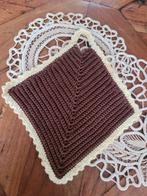 Gehaakte Onderzetter / Pannenlap Bruin Beige, Huis en Inrichting, Keuken | Textiel, Ophalen of Verzenden, Nieuw, Bruin, Placemat