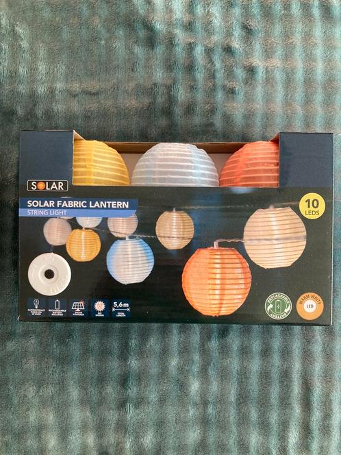 Solar Lichtslinger Met 10 Gekleurde lampions | Nieuw in doos, Tuin en Terras, Tuinwanddecoratie, Nieuw, Verzenden